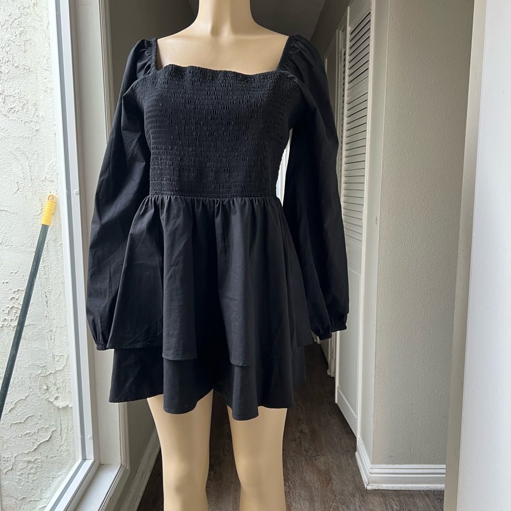 Express Black Long Sleeve Dress